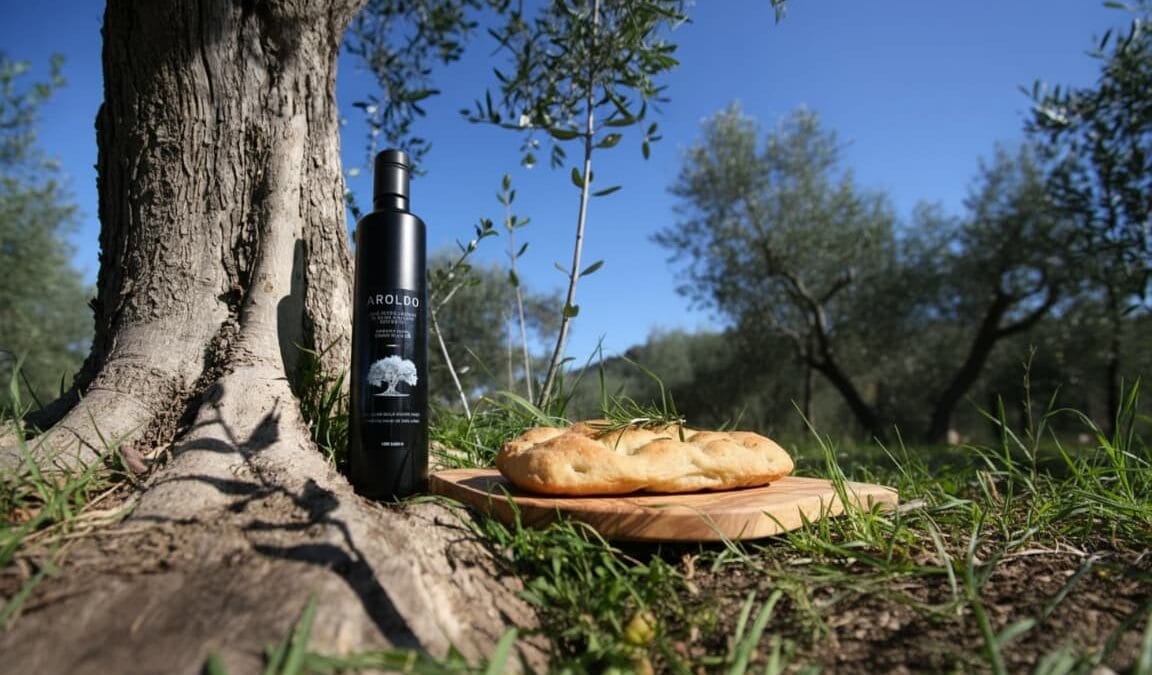 schiacciata toscana al rosmarino con olio extravergine Aroldo bio